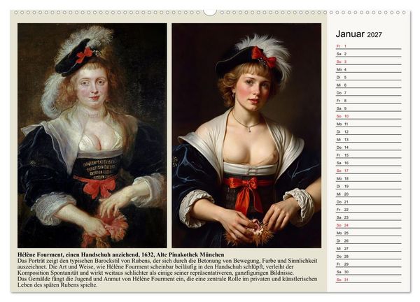 Produktbild: Rubens im neuen Licht (hochwertiger Premium Wandkalender 2027 DIN A2 quer), Kunstdruck in Hochglanz