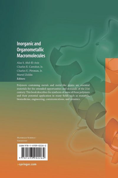 Produktbild: Inorganic and Organometallic Macromolecules