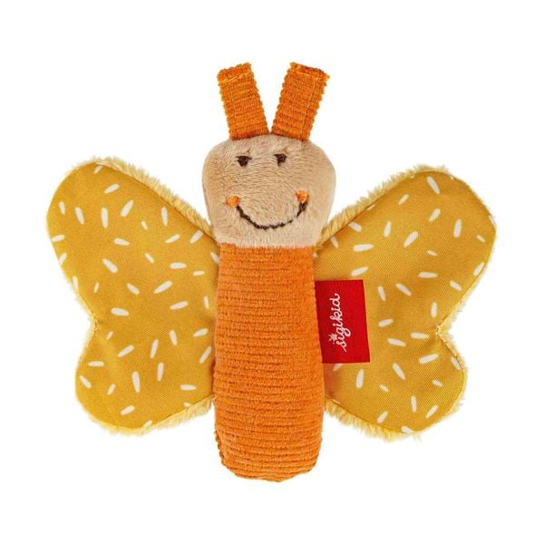 Produktbild: sigikid 43369 - Greifling Schmetterling ocker Yellow, Materialmix, 9 cm, Babyspielzeug