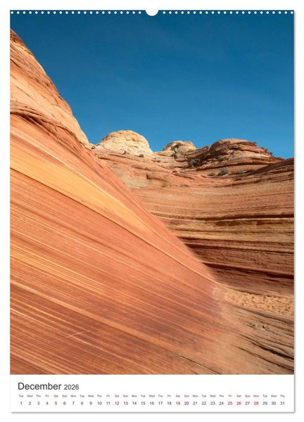 Produktbild: Paria Canyon The Wave (High Quality Premium Wall Calendar 2026 DIN A2 portrait),CALVENDO 12 Month Wall Calendar