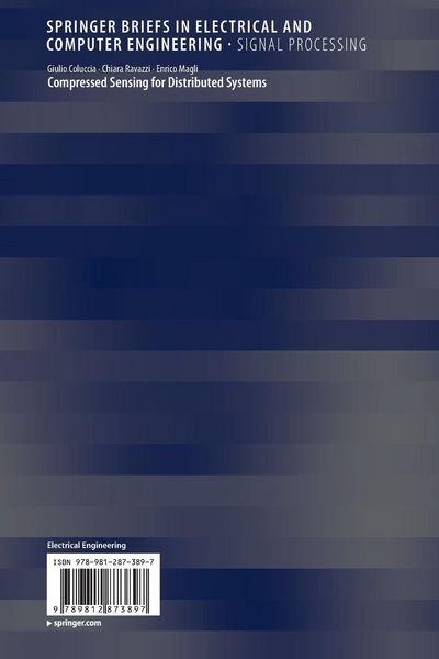 Produktbild: Compressed Sensing for Distributed Systems
