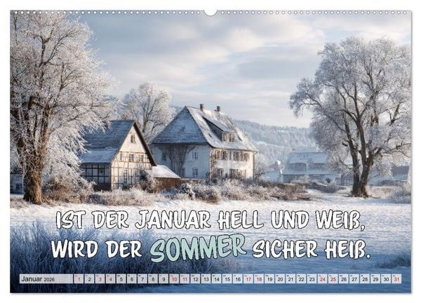 Produktbild: Bauernweisheiten - Stimmen der Natur (hochwertiger Premium Wandkalender 2026 DIN A2 quer), Kunstdruck in Hochglanz