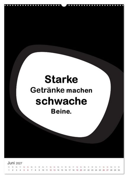 Produktbild: SPRUCH-Beutel voller Spr&uuml;che rund ums TRINKEN (hochwertiger Premium Wandkalender 2027 DIN A2 hoch), Kunstdruck in Hochglanz