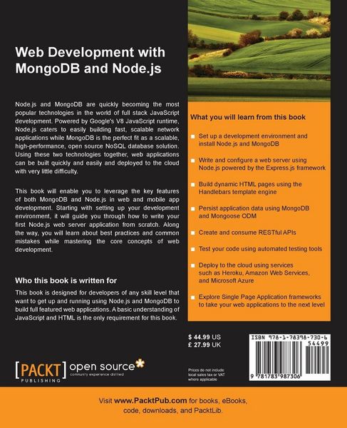 Produktbild: Web Development with Mongodb and Node.Js