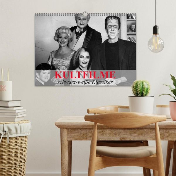 Produktbild: Kultfilme - schwarz-wei&szlig;e Klassiker (Wandkalender 2026 DIN A3 quer), CALVENDO Monatskalender