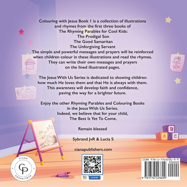 Produktbild: Colouring With Jesus Book 1- Illustrations From Books 1 to 3 of The Rhyming Parables For Cool Kids!