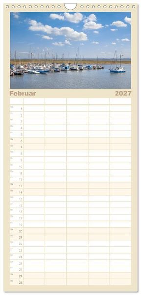 Produktbild: Familienplaner 2027 - Moin Spiekeroog mit 5 Spalten (Wandkalender, 21 x 45 cm) CALVENDO