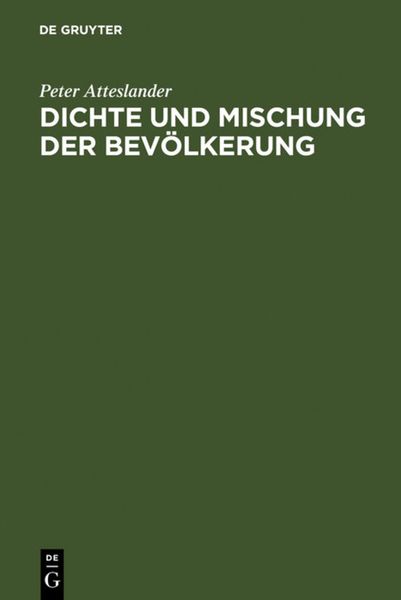 Produktbild: Dichte und Mischung der Bev&ouml;lkerung