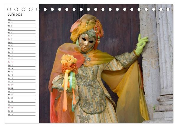 Produktbild: Carnevale di Venezia 2026 (Tischkalender 2026 DIN A5 quer), CALVENDO Monatskalender