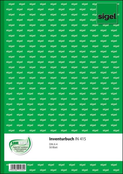 Produktbild: Inventur-Block 415 A4 50 Blatt Sigel
