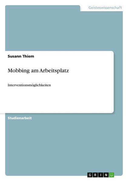 Produktbild: Mobbing am Arbeitsplatz