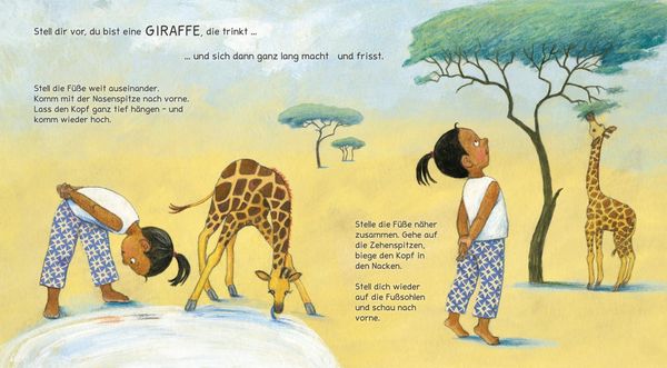 Produktbild: Turnen wie die Tiere - Das gro&szlig;e Yoga Buch f&uuml;r kleine Kinder