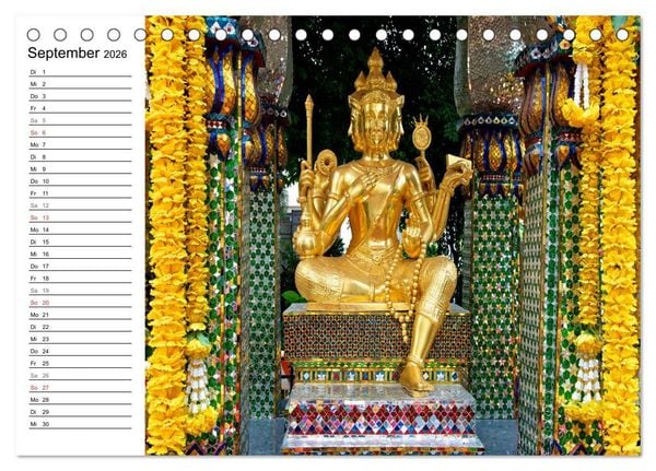 Produktbild: Thailand - Ein bezauberndes K&ouml;nigreich (Tischkalender 2026 DIN A5 quer), CALVENDO Monatskalender