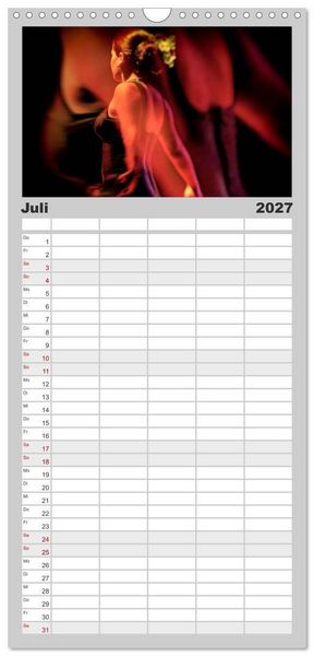 Produktbild: Familienplaner 2027 - Flamenco - Tanz der Leidenschaft mit 5 Spalten (Wandkalender, 21 x 45 cm) CALVENDO