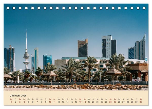Produktbild: Kuwait - Moderne trifft Tradition (Tischkalender 2026 DIN A5 quer), CALVENDO Monatskalender