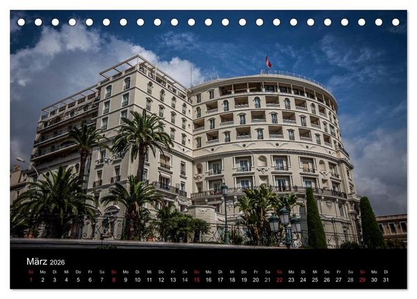 Produktbild: Monaco - Das F&uuml;rstentum an der franz&ouml;sischen Mittelmeerk&uuml;ste (Tischkalender 2026 DIN A5 quer), CALVENDO Monatskalender