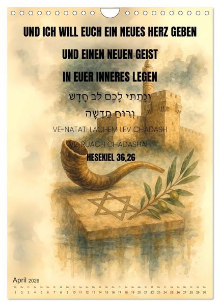 Produktbild: Weisheit, Licht und Leben &ndash; J&uuml;dische Inspiration durchs Jahr (Wandkalender 2026 DIN A4 hoch), CALVENDO Monatskalender