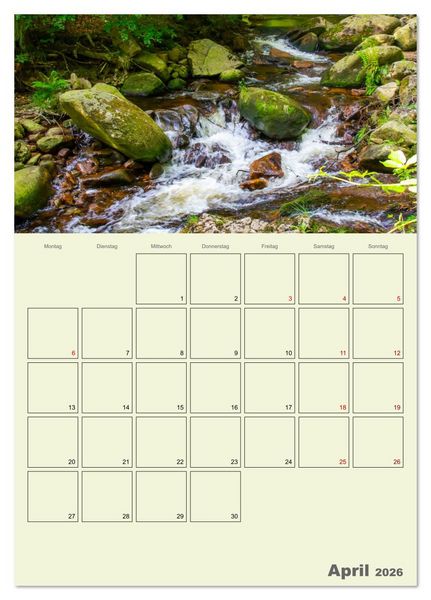 Produktbild: Harzwanderung zu den Ilsef&auml;llen - Terminplaner (Tischkalender 2026 DIN A5 hoch), CALVENDO Monatskalender