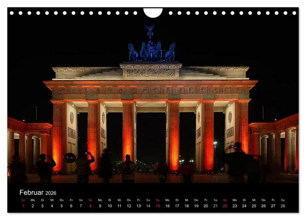 Produktbild: Berlin bei Nacht (Wandkalender 2026 DIN A4 quer), CALVENDO Monatskalender