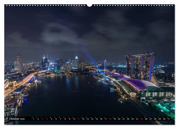 Produktbild: St&auml;dte S&uuml;dostasiens - Singapur & Kuala Lumpur (Wandkalender 2026 DIN A2 quer), CALVENDO Monatskalender