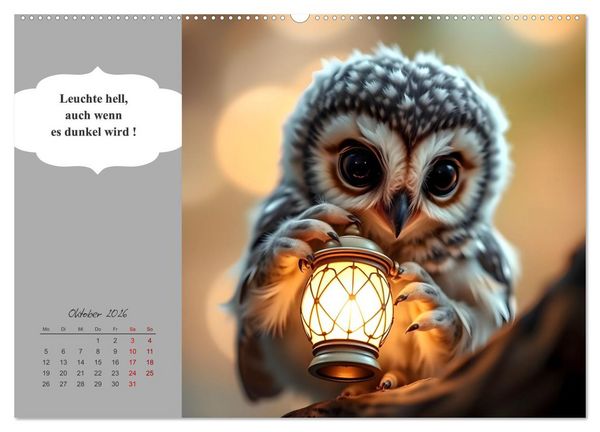 Produktbild: Tierische Herzensbrecher - Charmante Tiere mit ihren Botschaften (Wandkalender 2026 DIN A2 quer), CALVENDO Monatskalender