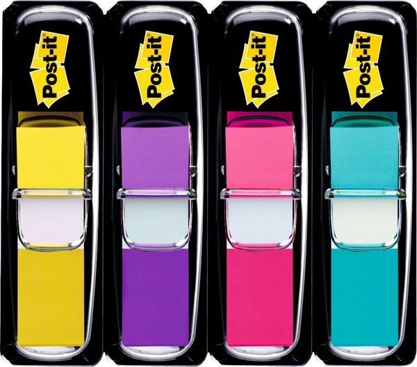 Produktbild: Post-it Haftstreifen Index mini 4 Farben 11,9x43,2mm 4x35 Blatt Blister