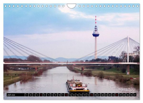 Produktbild: Mannheim Modern. Zeitgen&ouml;ssische Architektur in der Quadratestadt. (Wandkalender 2026 DIN A4 quer), CALVENDO Monatskalender