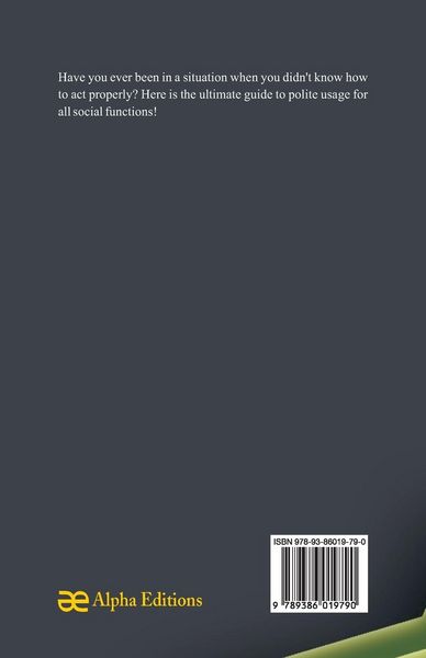 Produktbild: The Book of Good Manners- A Guide to Polite Usage for all Social Functions