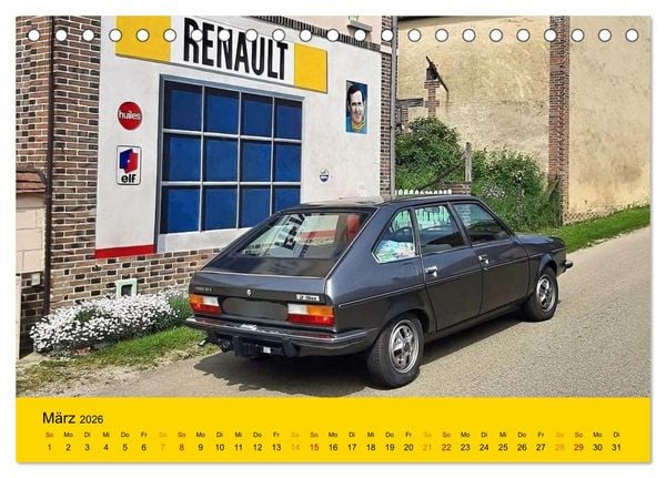 Produktbild: Historische Renault (Tischkalender 2026 DIN A5 quer), CALVENDO Monatskalender