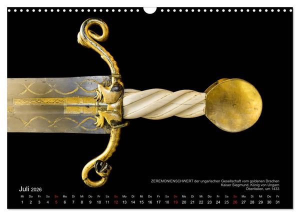 Produktbild: Historische R&uuml;stungen und Waffen (Wandkalender 2026 DIN A3 quer), CALVENDO Monatskalender