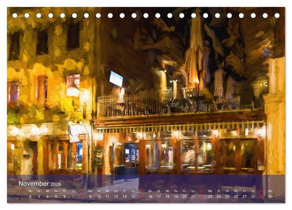 Produktbild: Montreal bei Nacht (Tischkalender 2026 DIN A5 quer), CALVENDO Monatskalender