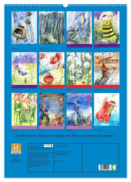 Produktbild: Im Elfenreich- Zauber und Magie der Elfen in sch&ouml;nen Aquarellen (Wandkalender 2026 DIN A2 hoch), CALVENDO Monatskalender
