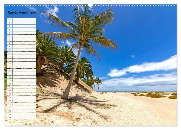 Produktbild: FUERTEVENTURA Geburtstagskalender mit Planerfunktion (Wandkalender 2026 DIN A2 quer), CALVENDO Monatskalender