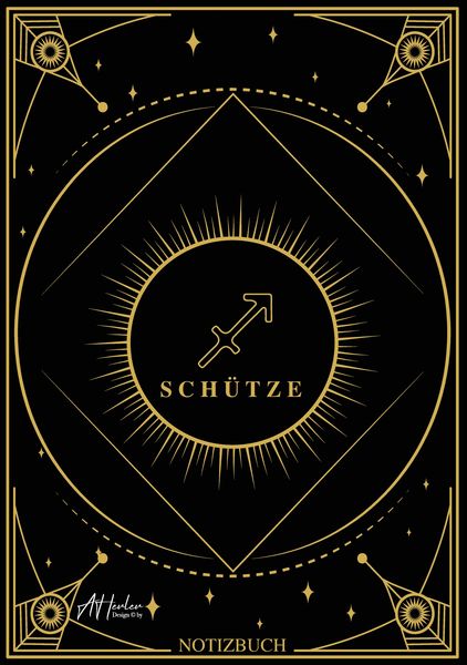 Produktbild: Edles Notizbuch Sternzeichen Sch&uuml;tze | Designed by Alfred Herler