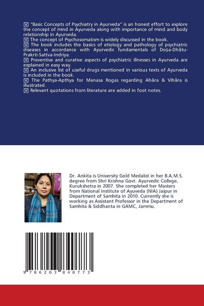 Produktbild: Basic Concepts Of Psychiatry in Ayurveda
