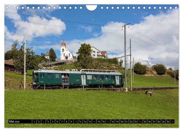 Produktbild: Eisenbahn-Nostalgie - Oldtimer auf Schweizer Schienen (Wandkalender 2026 DIN A4 quer), CALVENDO Monatskalender