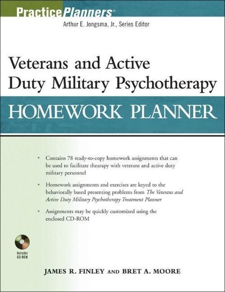 Produktbild: Veterans and Active Duty Military Psychotherapy Homework Planner