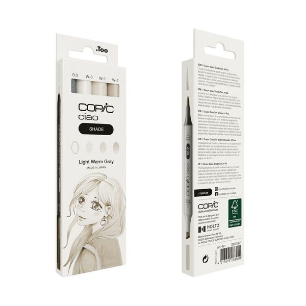 Produktbild: Copic Marker Ciao SHADE Light Warm Gray 4 St&uuml;ck
