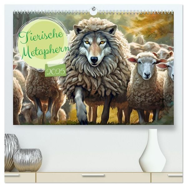 Tierische Metaphern (hochwertiger Premium Wandkalender 2025 DIN A2 quer), Kunstdruck in Hochglanz