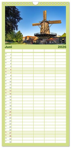Produktbild: Familienplaner 2026 - Am Niederrhein - Xanten mit 5 Spalten (Wandkalender, 21 x 45 cm) CALVENDO