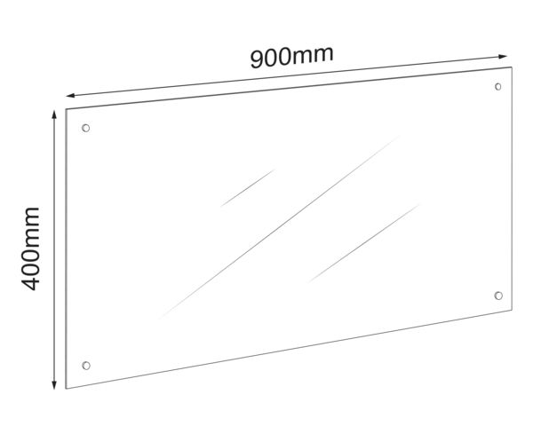 Produktbild: K&uuml;chenr&uuml;ckwand Herd Spritzschutz 90 x 40 cm Esilo