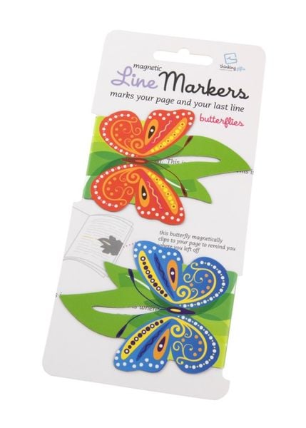 Line Markers (Butterflies/Schmetterlinge) | Magnetische Lesezeichen | 2er Set