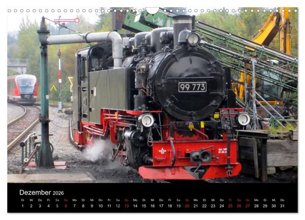 Produktbild: S&auml;chsische Dampfeisenbahnen 2026 (Wandkalender 2026 DIN A3 quer), CALVENDO Monatskalender