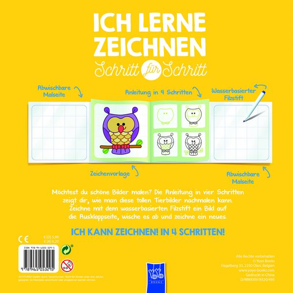 Produktbild: Ich lerne zeichnen - Schritt f&uuml;r Schritt: Tiere