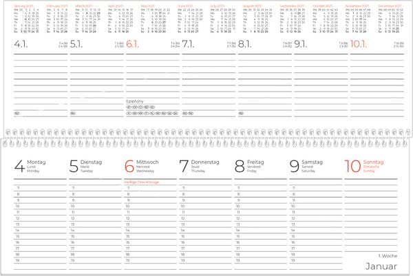 Produktbild: Tischkalender Expert blau 2027