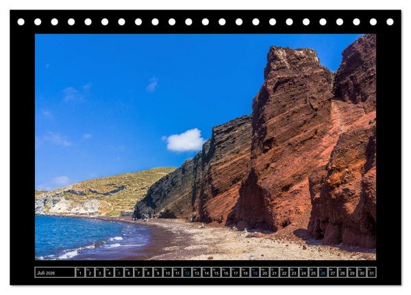 Produktbild: Kalimera Thira - Santorini, die sch&ouml;nste der Kykladen stellt sich vor (Tischkalender 2026 DIN A5 quer), CALVENDO Monatskalender