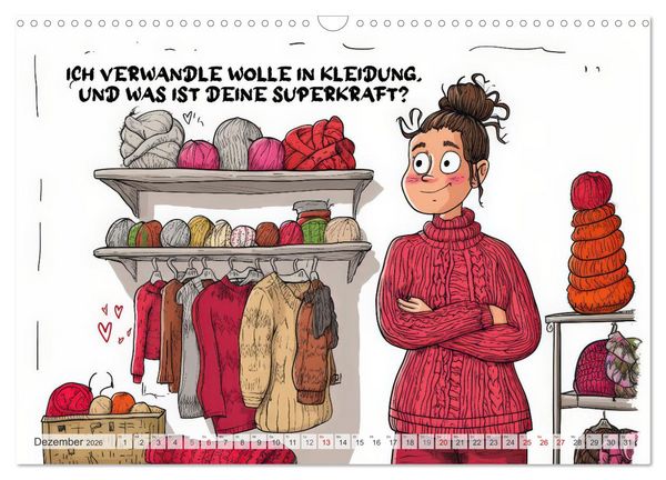 Produktbild: Wollfieber (Wandkalender 2026 DIN A3 quer), CALVENDO Monatskalender
