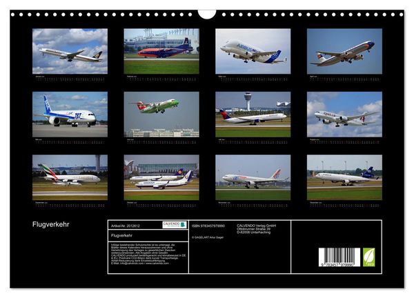 Produktbild: Flugverkehr (Wandkalender 2026 DIN A3 quer), CALVENDO Monatskalender