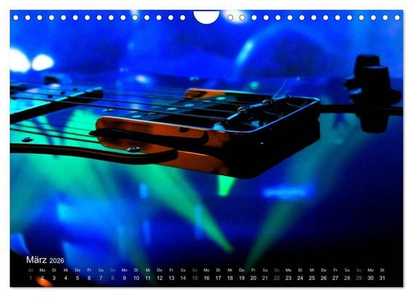 Produktbild: SPOTLIGHTS - Gitarren im Scheinwerferlicht (Wandkalender 2026 DIN A4 quer), CALVENDO Monatskalender