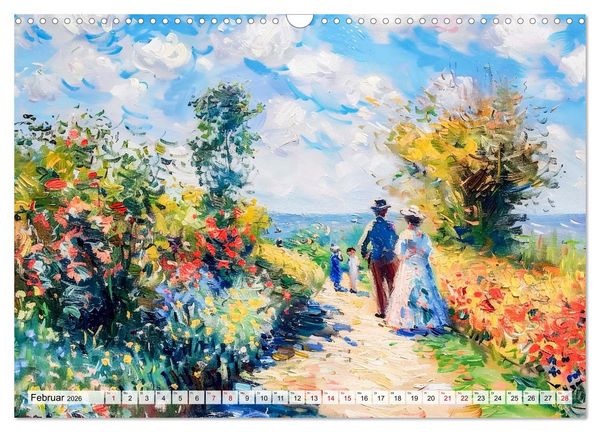 Produktbild: G&auml;rten im Licht - Impressionistische Spazierg&auml;nge mit Bl&uuml;tenpracht (Wandkalender 2026 DIN A3 quer), CALVENDO Monatskalender